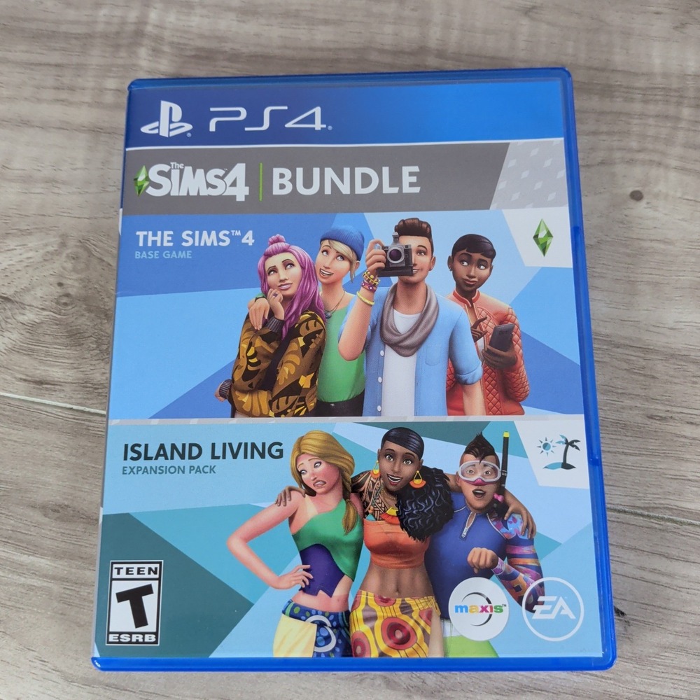 The Sims 4 Bundle: Island Living - Sony Playstation 4 - 2019 - CIB - Near Mint